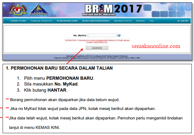 permohonan br1m 2018