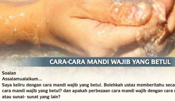 cara mandi wajib yang betul