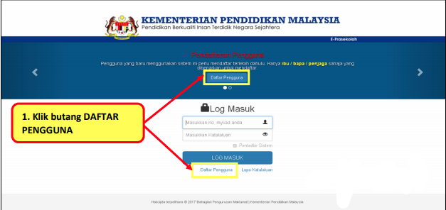 Permohonan Online prasekolah 2019