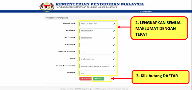 Permohonan Online eprasekolah 3