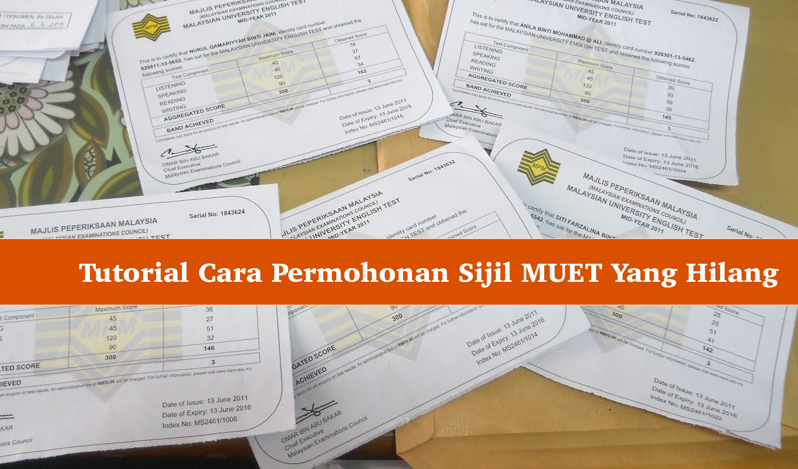 Cara Memohon Slip Keputusan Muet Yang Hilang Untuk Masuk Universiti