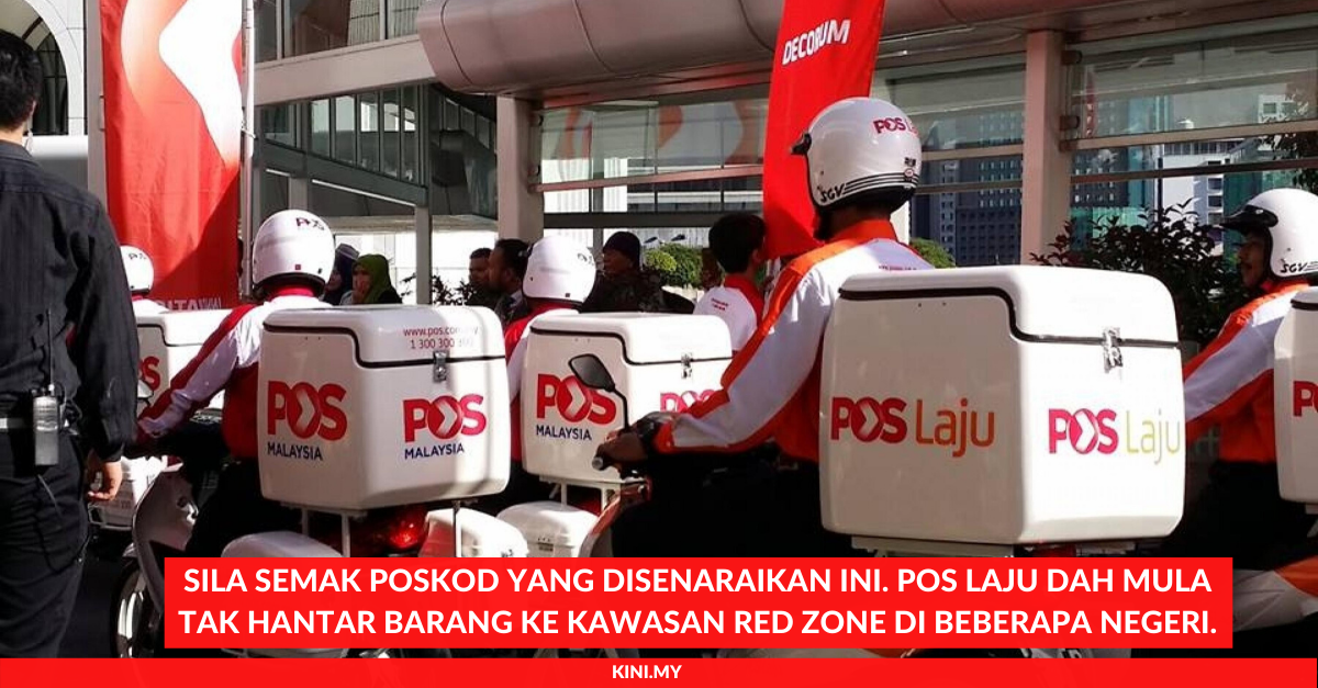Sila Semak Poskod Yang Disenaraikan Ini. Pos Laju Dah Mula Tak Hantar Barang Ke Kawasan Red Zone Di Beberapa Negeri.