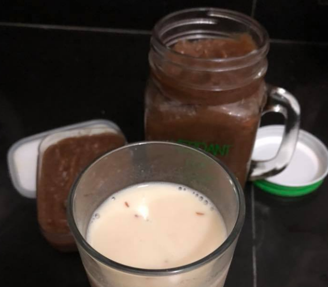 campur dengan susu