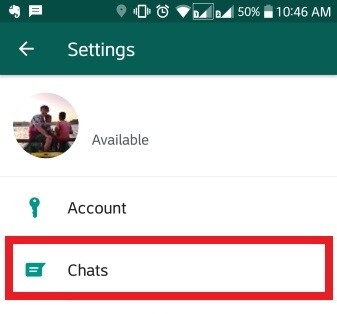 menu chat