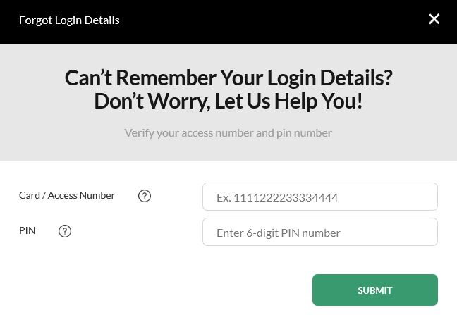 reset password