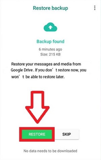 restore backup