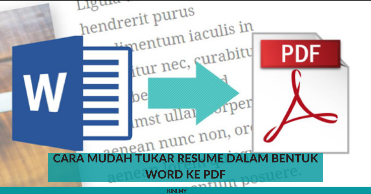 Cara Mudah Tukar Resume Dalam Bentuk Word Ke PDF
