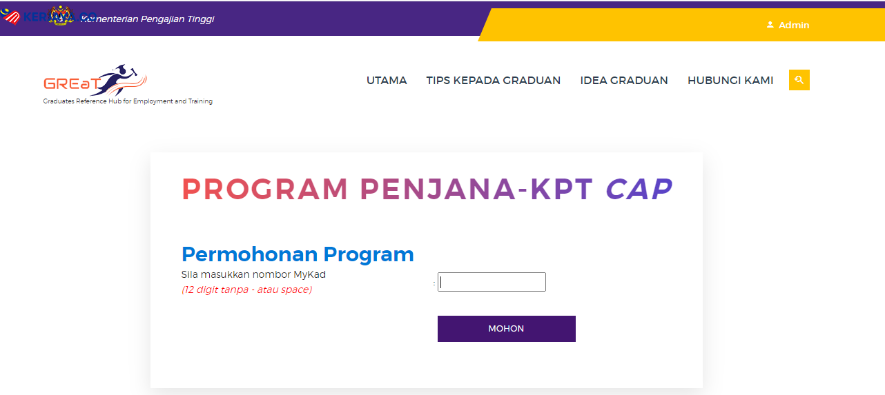 Pendaftaran PENJANA KPT-CAP: 20,000 Ribu Peluang Kerja Untuk Graduan Di Buka