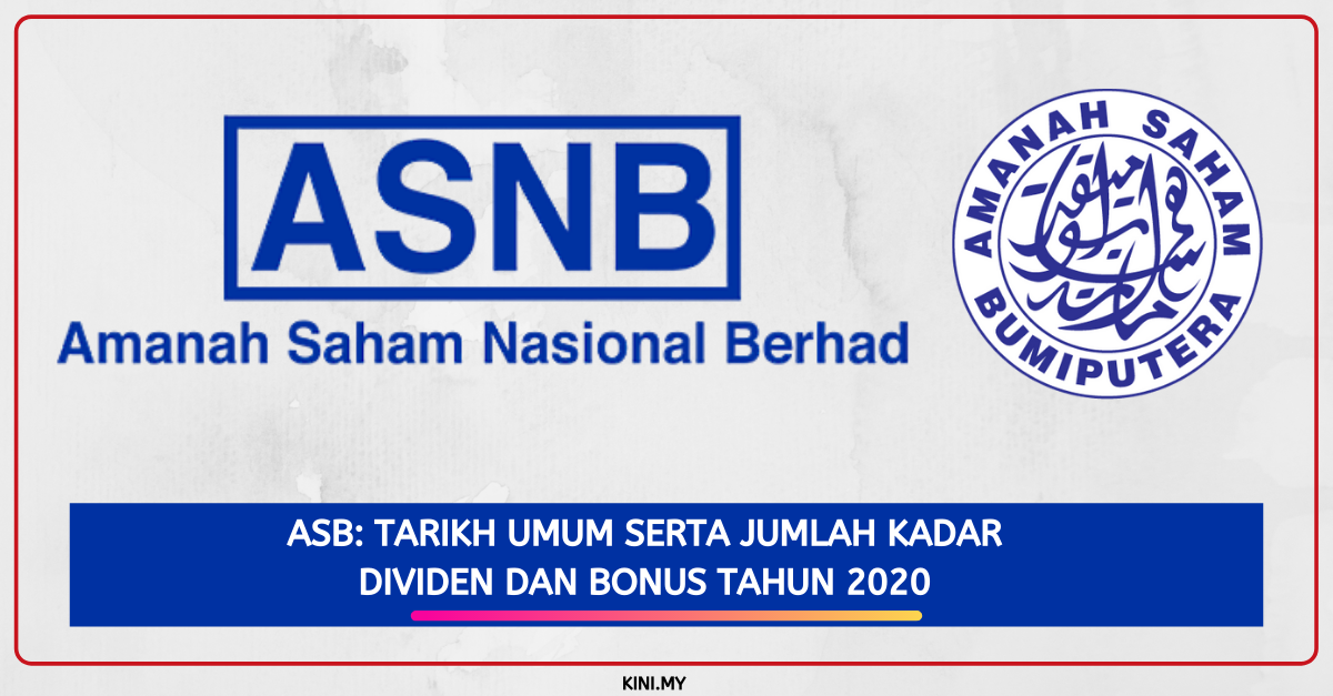 ASB: Tarikh Umum Serta Jumlah Kadar Dividen Dan Bonus Tahun 2020