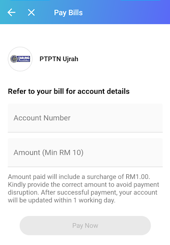Bayar PTPTN Dengan E-Wallet Jom. Senang Je 