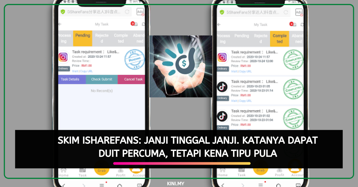 Skim Isharefans: Janji Tinggal Janji. Katanya Dapat Duit Percuma, Tetapi Kena Tipu Pula