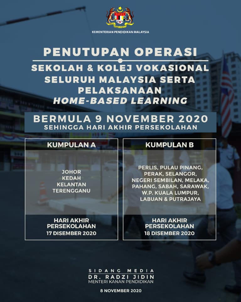 Infografik : Pengoperasian Sekolah Dan Tarikh Baharu Peperiksaan Awam