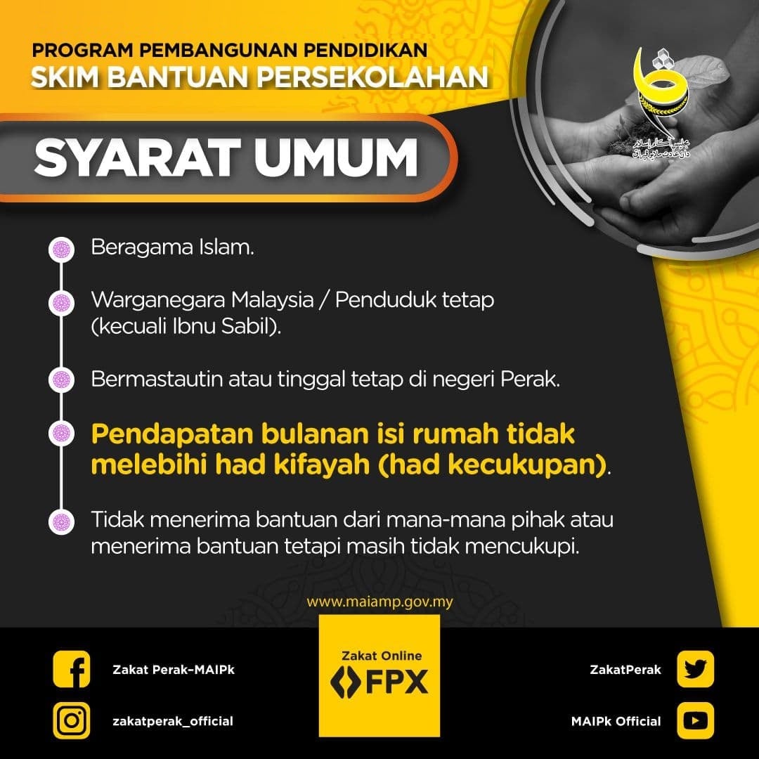 Skim Bantuan Persekolahan MAIPk 2021. Semak Syarat Dan Mohon Disini