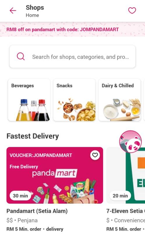 Kini, Beli Barang Runcit Dengan Pandamart Pula