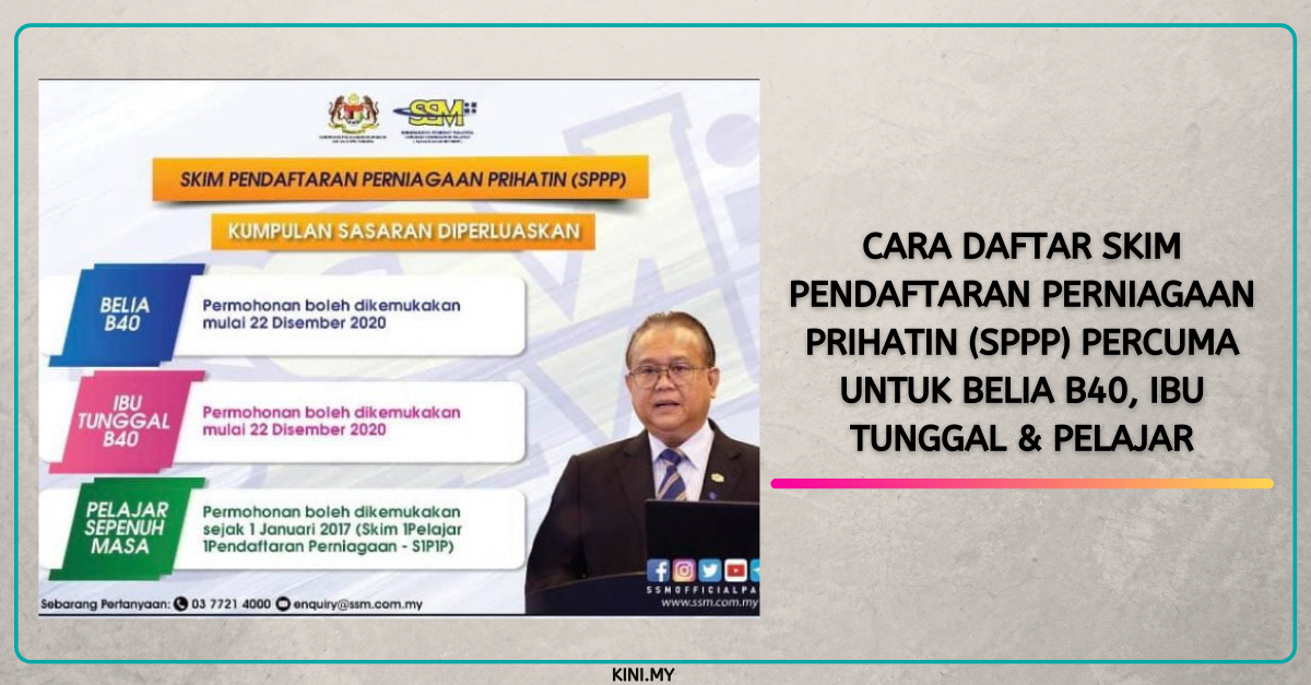 Cara Daftar Skim Pendaftaran Perniagaan Prihatin (SPPP) Percuma Untuk Belia B40, Ibu Tunggal & Pelajar