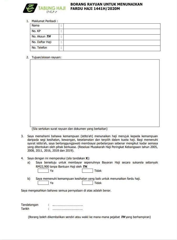 Cara Buat Rayuan Haji Serta Borang Permohonan. Download Borang Disini