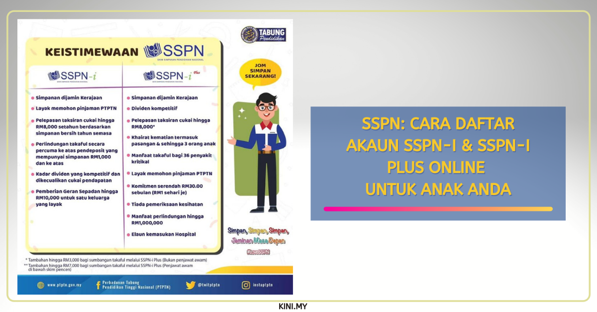 SSPN: Cara Daftar Akaun SSPN-i & SSPN-i Plus Online Untuk Anak Anda