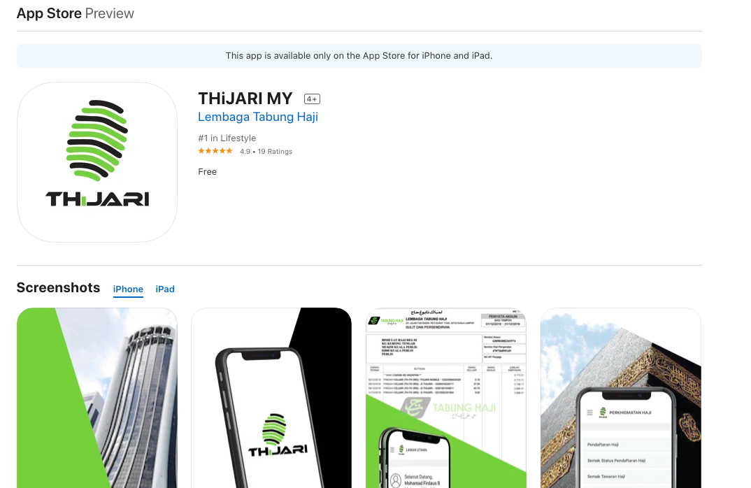 Rayuan Haji Online Melalui THijARI Cepat & Mudah. Tak Perlu Download Borang