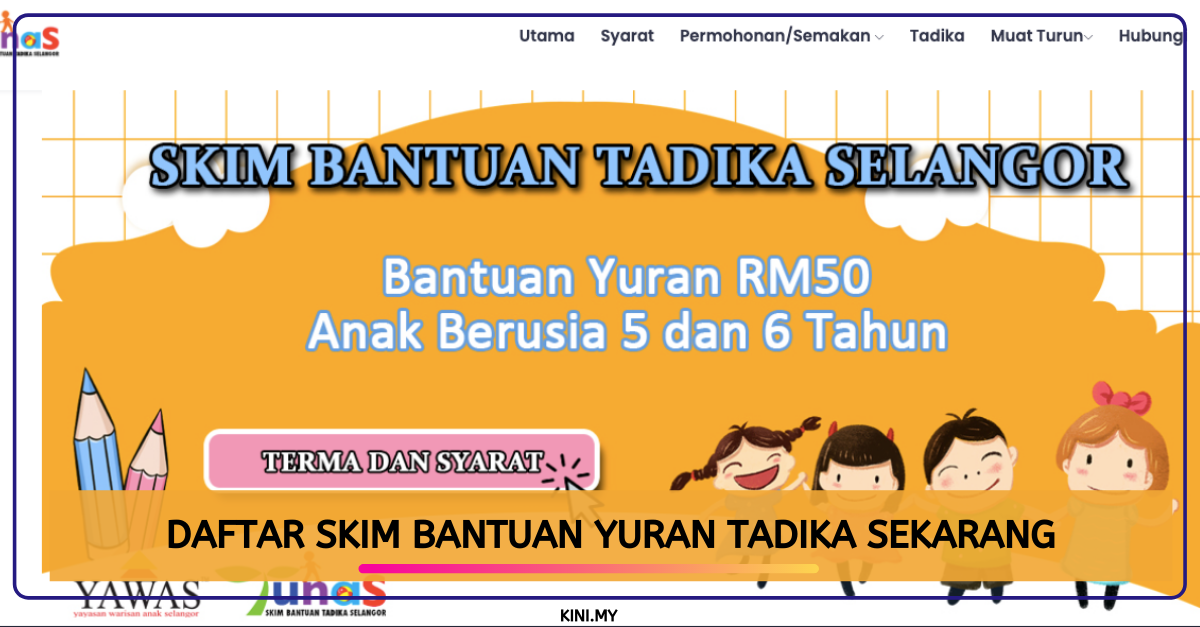 TUNAS: RM50 Sebulan. Daftar Skim Bantuan Yuran Tadika Sekarang