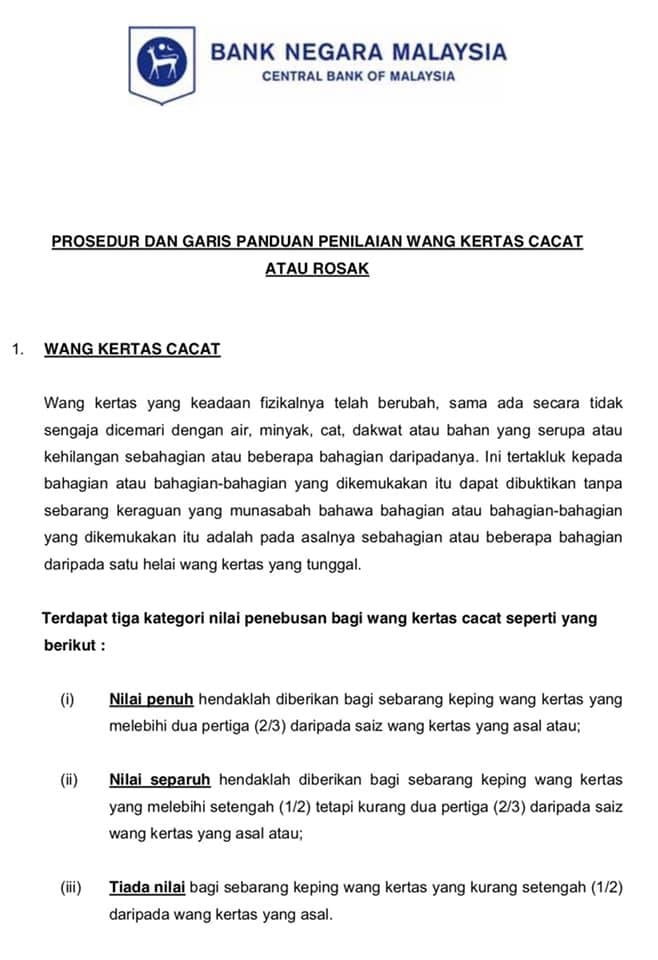 Cara Nak Tukar Duit Kertas Rosak Di Bank. Jangan Buang Tau!