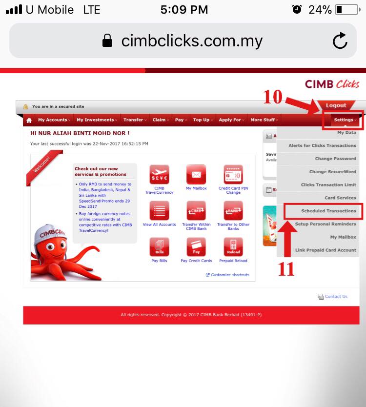 Transfer Duit Ke Tabung Haji Dari CIMB Automatik Setiap Bulan. Ikuti Langkah-Langkah Ini