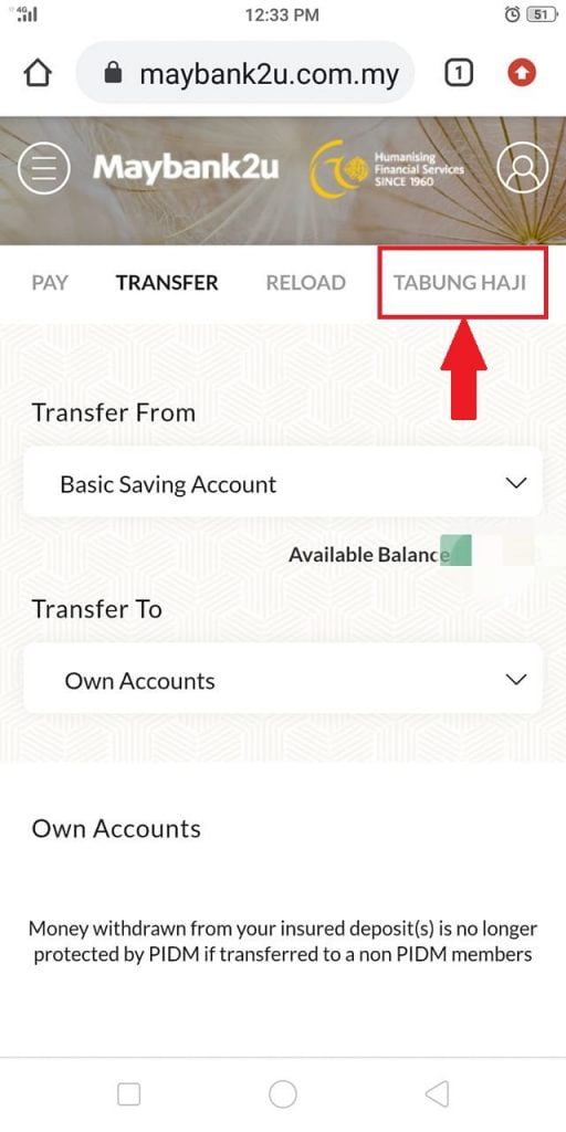 Semak Baki Tabung Haji Guna Maybank2u & Transfer Secara Online Sahaja Dengan Guna Cara Ini Sahaja