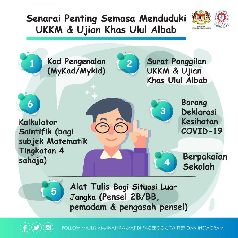 Taarikh Ujian, Status Permohonan & Kemasukan Tingkatan 1 & 4 MRSM. Semak UKKM 2021 Disini