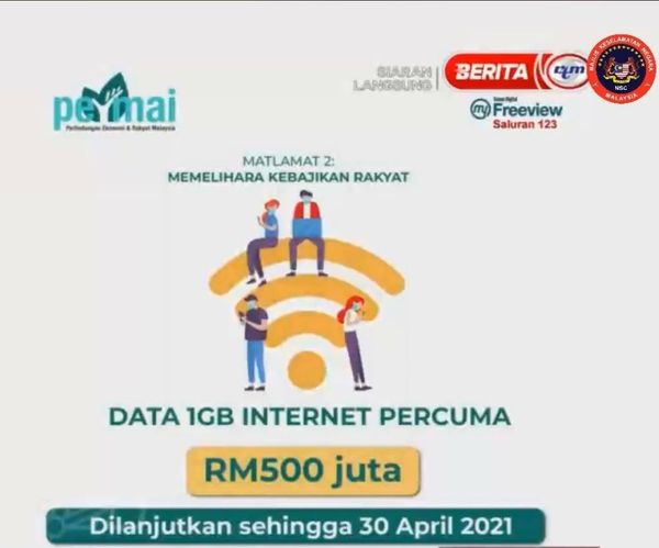 Internet 1GB Percuma Lanjut Sehingga April 2021 Turut Dinikmati Pelajar IPT