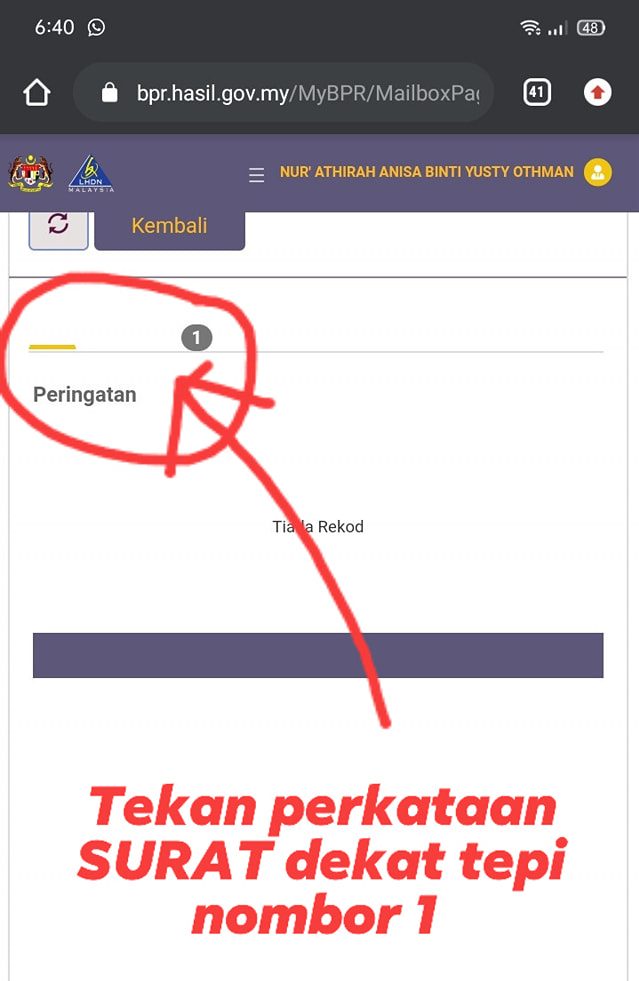 Cara Semak Nama Ada Dalam Sistem BPR 2021 Atau Tidak, Langkah Demi Langkah