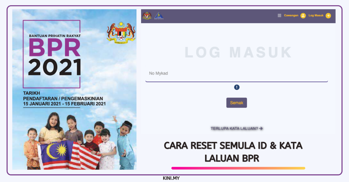 Cara Reset Semula ID & Kata Laluan BPR