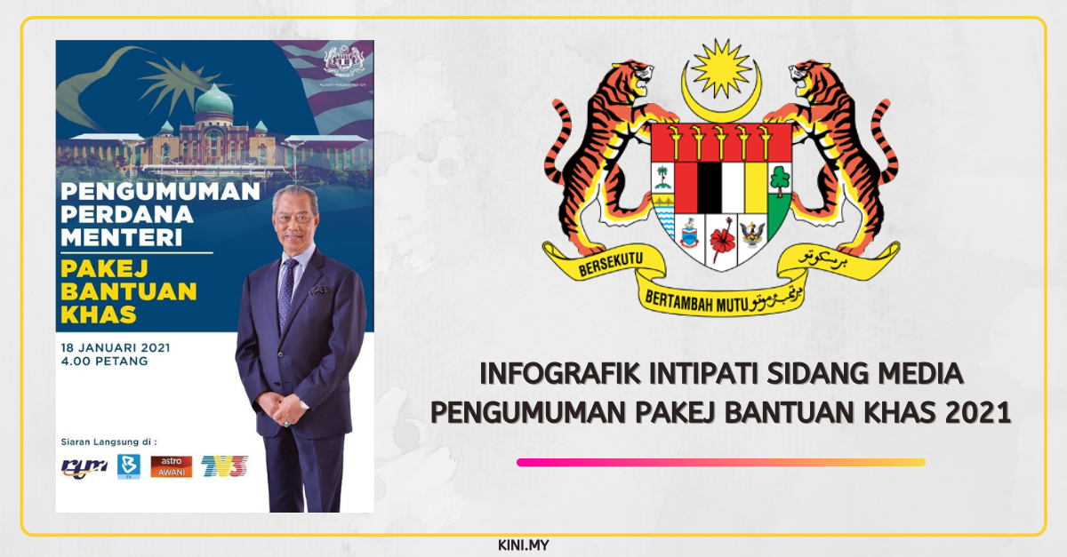 Infografik Intipati Sidang Media Pengumuman Pakej Bantuan Khas 2021