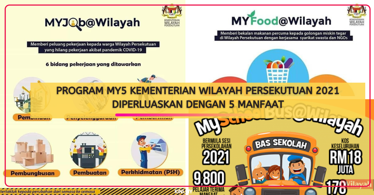 Program My5 Kementerian Wilayah Persekutuan 2021 Diperluaskan Dengan 5 Manfaat