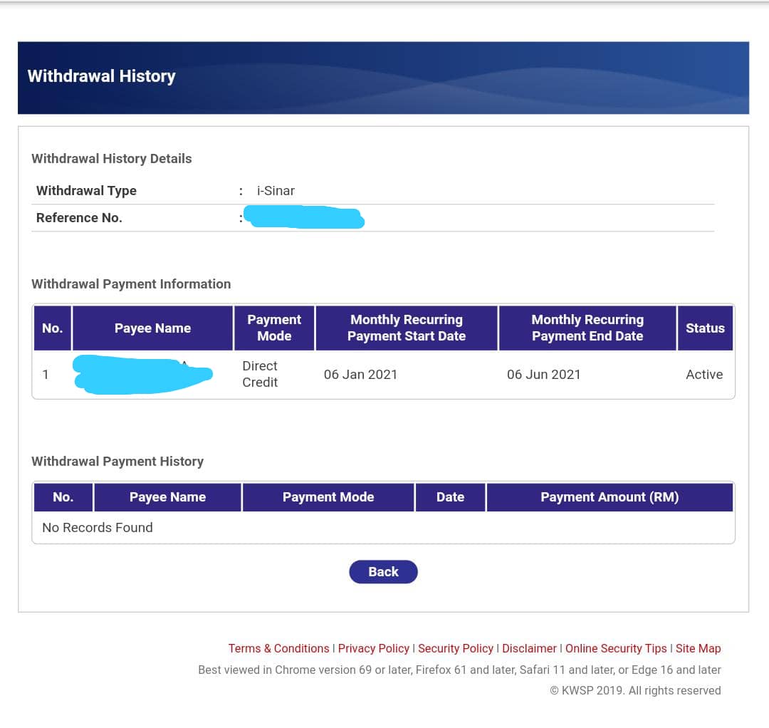 Cara Check Tarikh Bayaran iSinar Setiap Bulan Melalui iAkaun KWSP