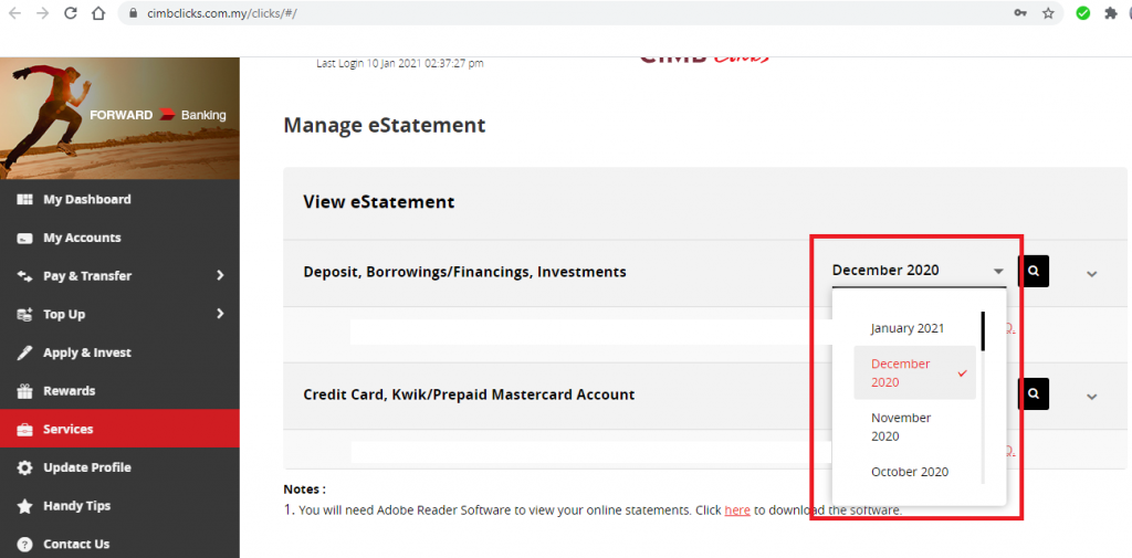 Statement Bank CIMB Untuk Mohon iSinar Kategori 2. Ini Cara Download Secara Online