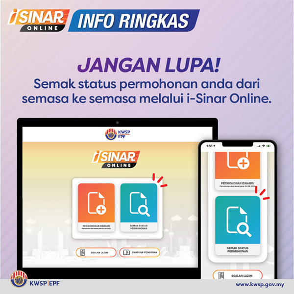 Semakan Status Permohonan iSinar Kategori 2 Mulai 8 Februari 2021