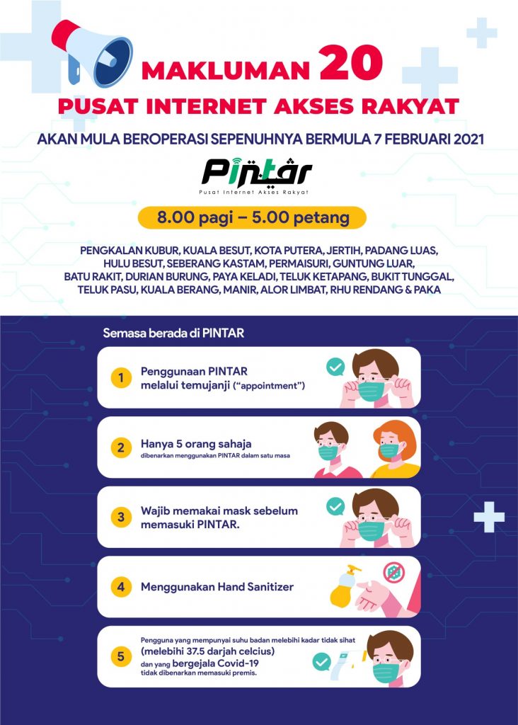 84 Pusat Internet Terengganu Beroperasi Untuk Membantu PdPR Pelajar