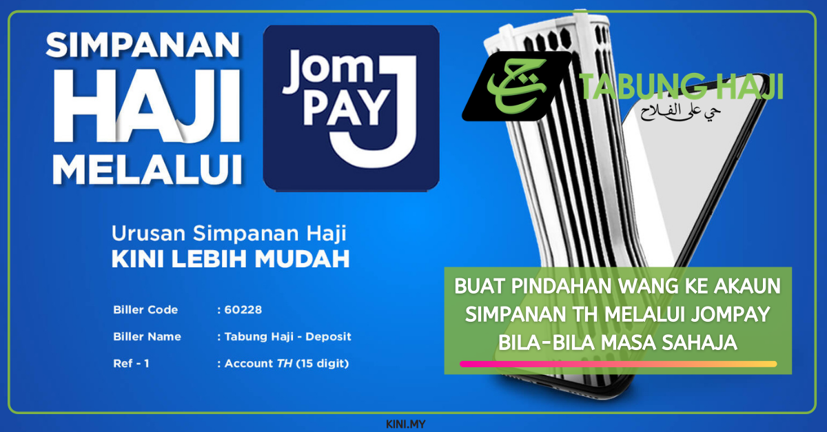 Buat Pindahan Wang Ke Akaun Simpanan TH Melalui JomPay Bila-Bila Masa Sahaja