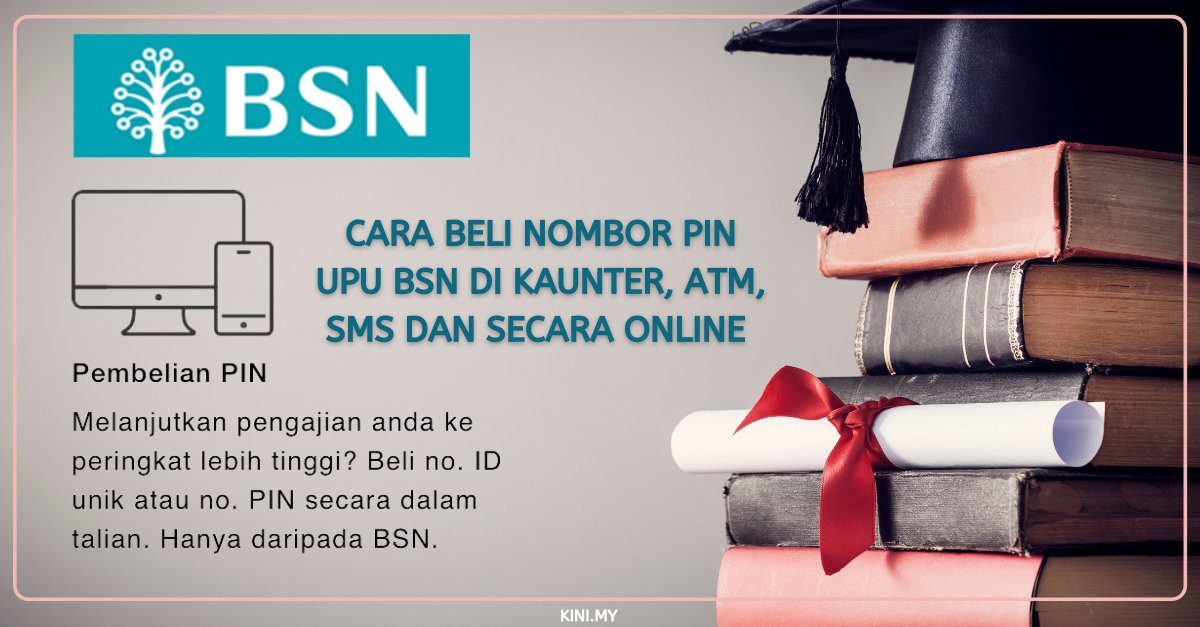 Cara Beli Nombor Pin UPU BSN Di Kaunter, ATM, SMS Dan Secara Online