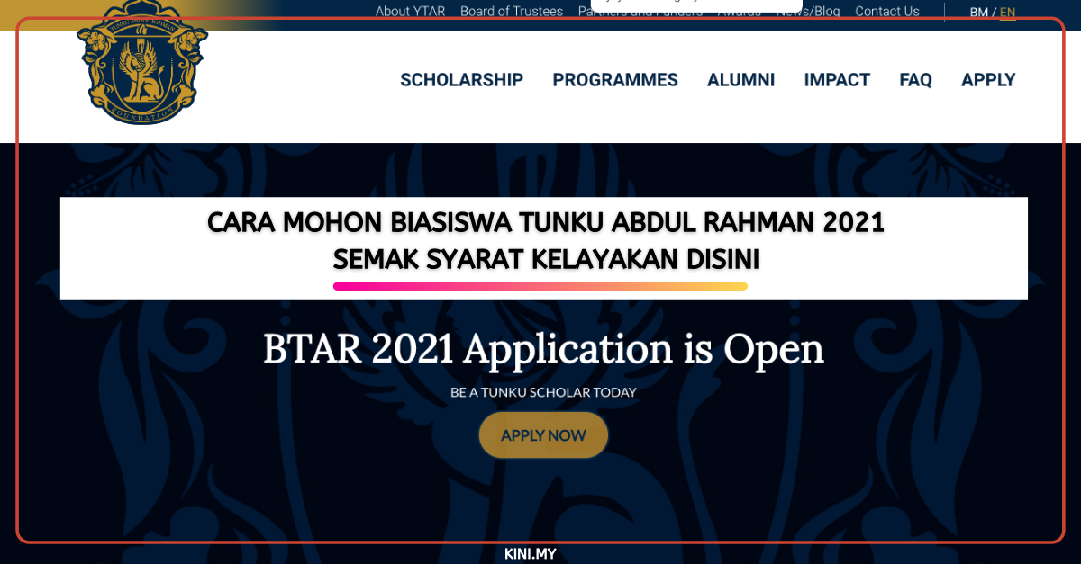 Cara Mohon Biasiswa Tunku Abdul Rahman 2021. Semak Syarat Kelayakan Disini