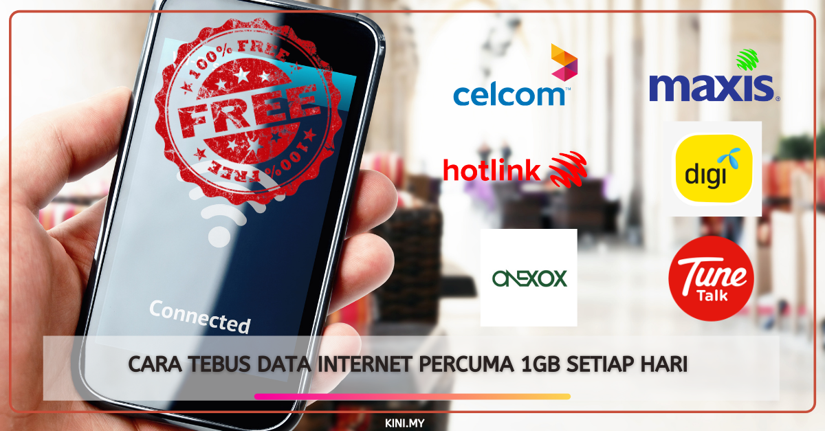 Cara Tebus Data Internet Percuma 1GB Setiap Hari