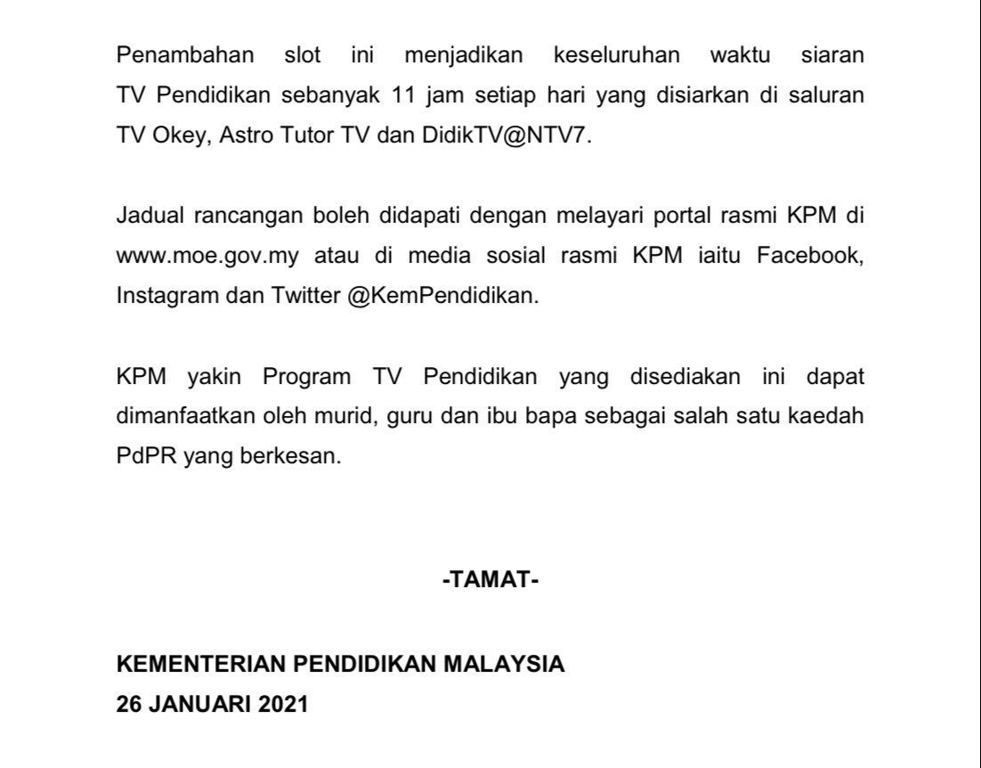 Slot Program TV Pendidikan Di Didik TV@NTV7 Ditambah KPM Khas Untuk Calon SPM
