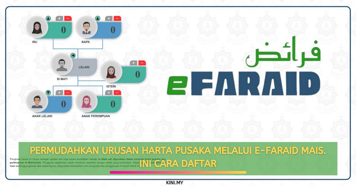 Permudahkan Urusan Harta Pusaka Melalui e-Faraid MAIS. Ini Cara Daftar