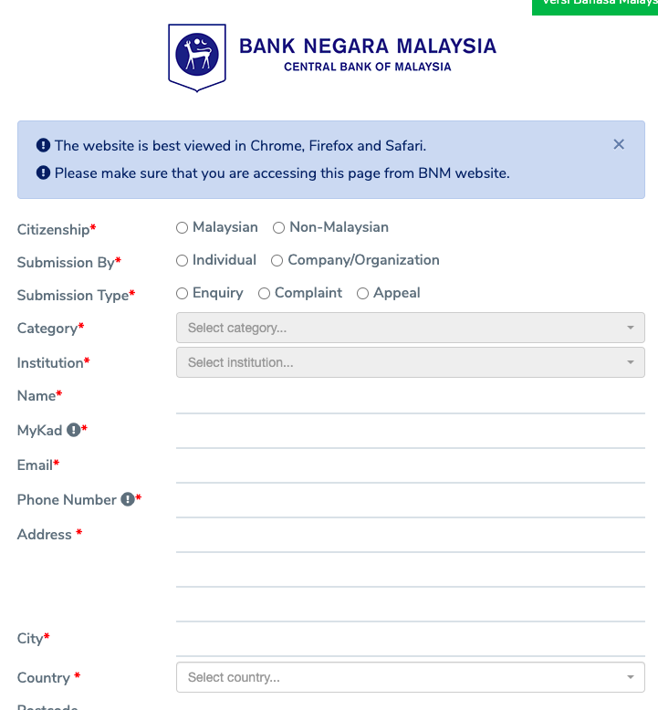 Waspada! Nama & Logo Bank Negara Malaysia (BNM) Telah Disalahguna. Hati-Hati Jangan Tertipu!