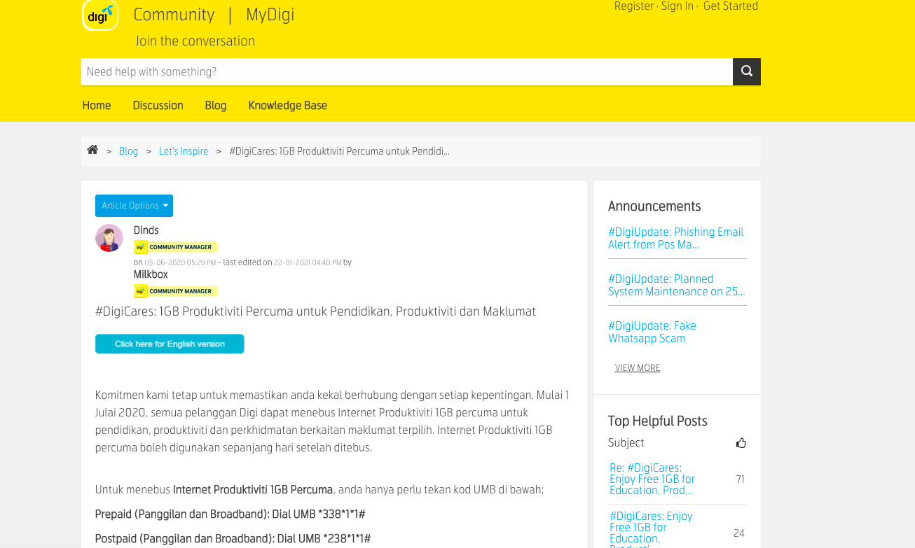 Cara Tebus Data Internet Percuma 1GB Setiap Hari Program Jaringan Prihatin