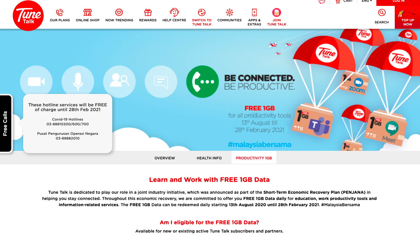 Cara Tebus Data Internet Percuma 1GB Setiap Hari Program Jaringan Prihatin