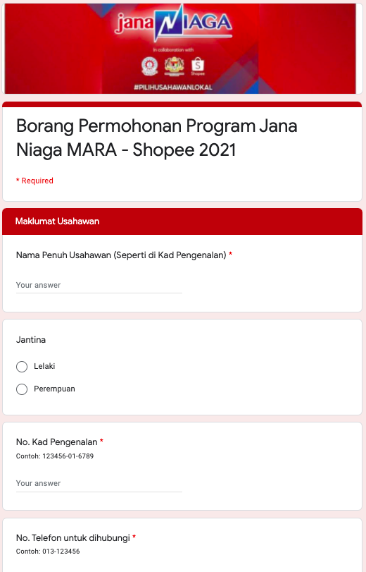 Cara Mohon Program Jana Niaga MARA Shopee 2021, Kredit Iklan RM800. Semak Syarat Permohonan Disini