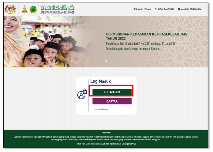 Cara Daftar Prasekolah JAIS Sesi 2022 Secara Online