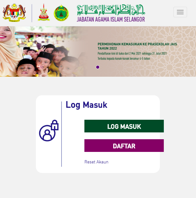Cara Daftar Prasekolah JAIS Sesi 2022 Secara Online