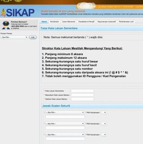 Langkah-Langkah Renew Lesen & Roadtax Sepanjang PKP, Online Melalui mySikap