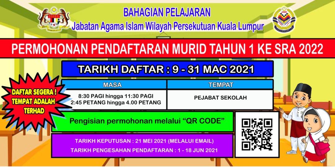 Cara Daftar Murid Tahun 1 Sekolah Rendah Agama JAWI Secara Online Untuk Sesi Tahun 2022
